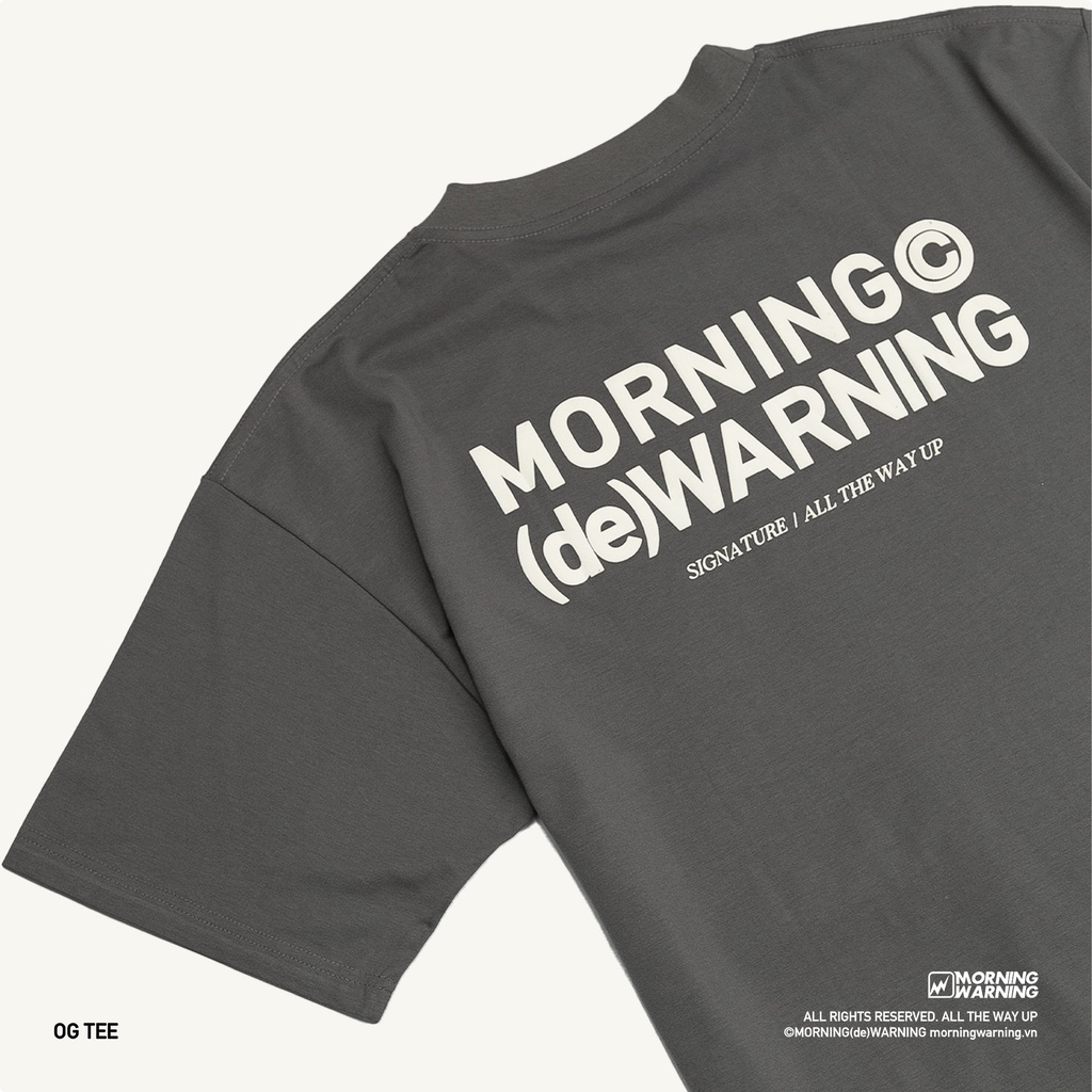 Áo thun Morning Warning OG -  Áo Thun Unisex Form Rộng Tay Lỡ Oversize Cotton 100% Local Brand