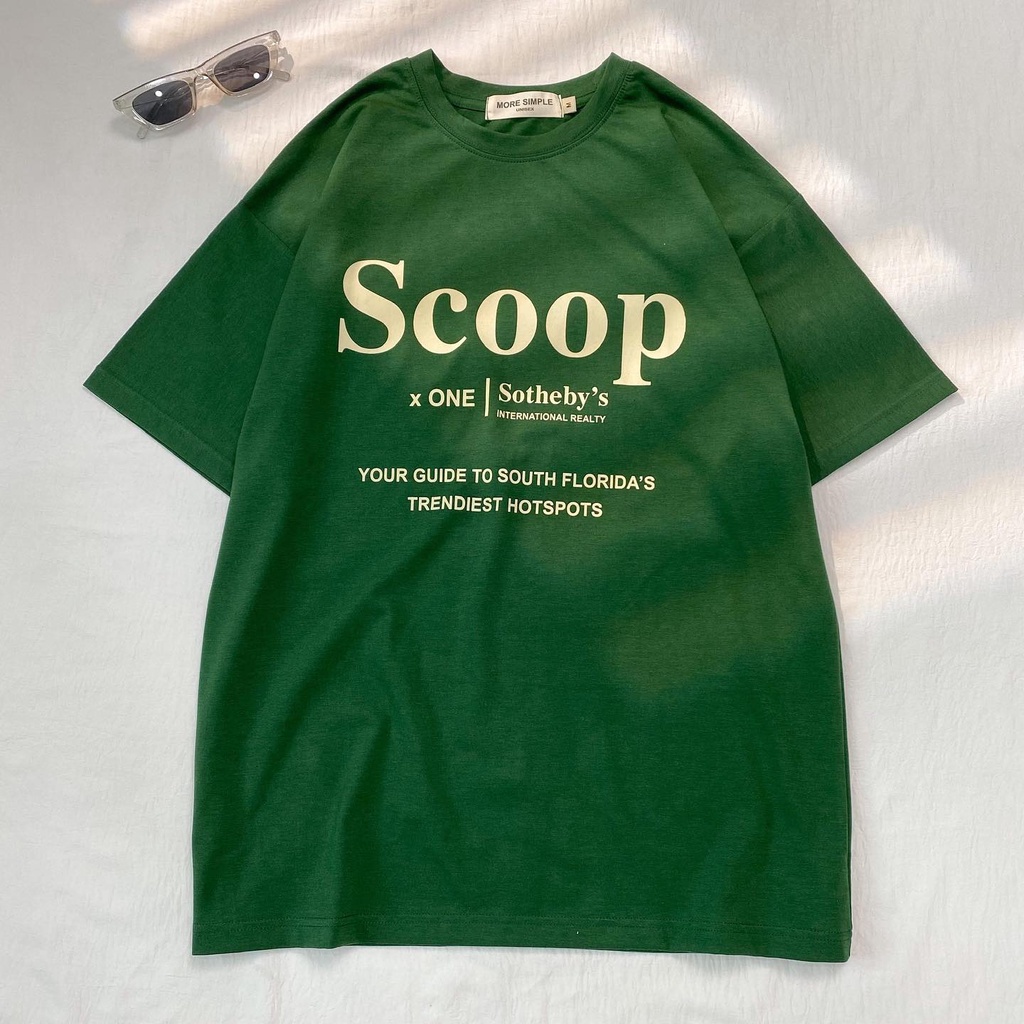 Áo Thun Tay Lỡ Nam Nữ Unisex SCOOP Form Rộng - áo thun cổ tròn GIDI Phong Cách Ulzzang