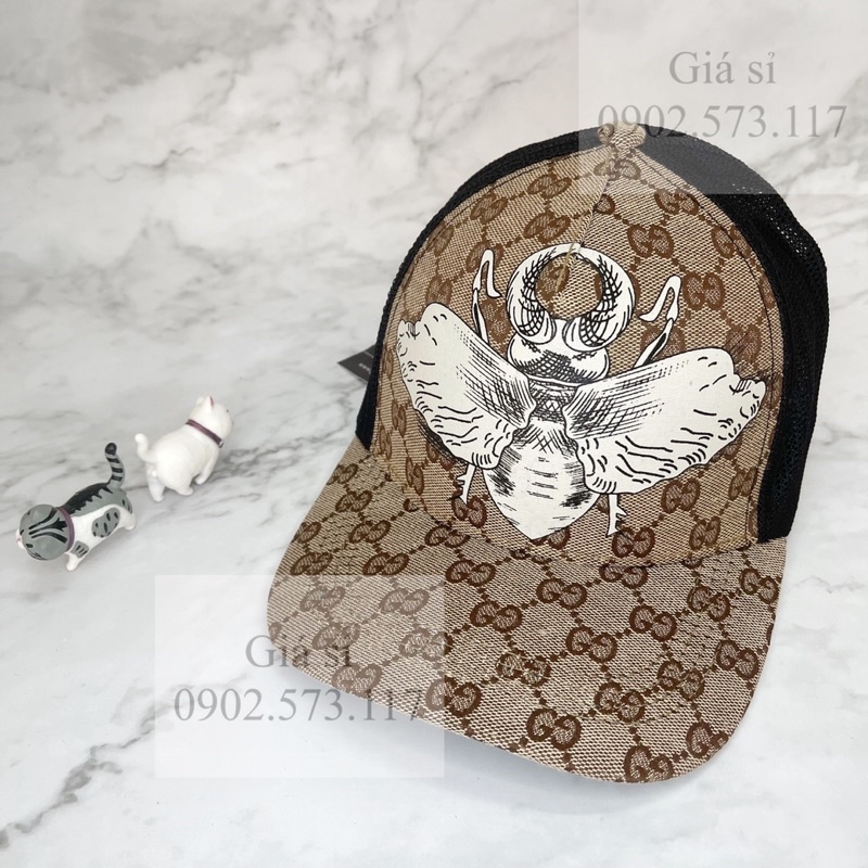 Nón kết lưỡi trai GG in BỌ TRẮNG phối lưới cao cấp xịn sò cá tính