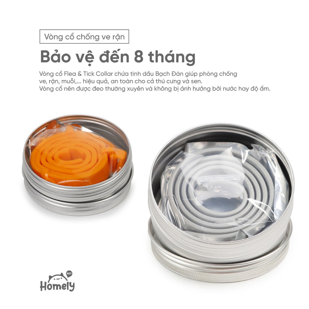 Vòng Cổ Chống Ve Rận Dành Cho Chó Mèo