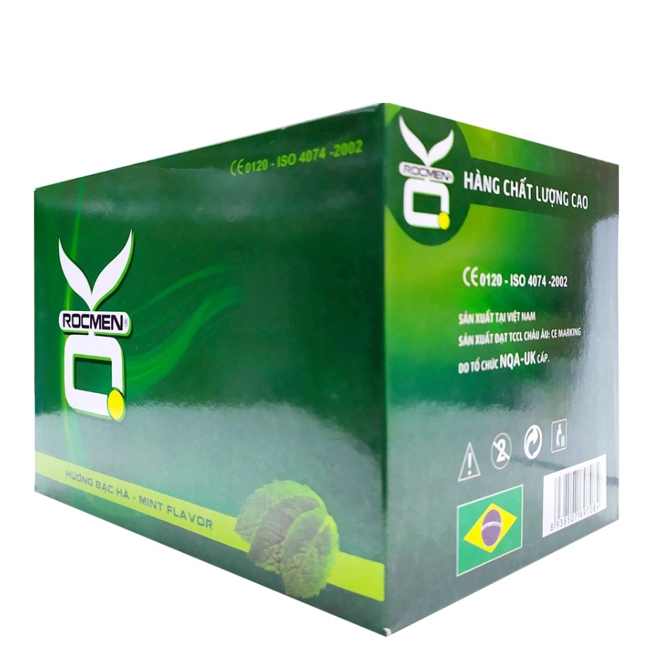 Bao cao su gia đình Ok Rocmen bạc hà mát lạnh - Hộp 144 cái