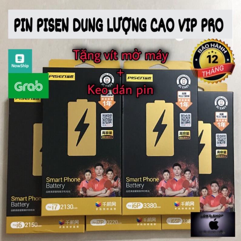 PIN IPHONE PISEN DUNG LƯỢNG CAO CHO IPHONE 6/6s/6plus/6splus/7/7plus/8/8plus/X/Xs/Xsmax