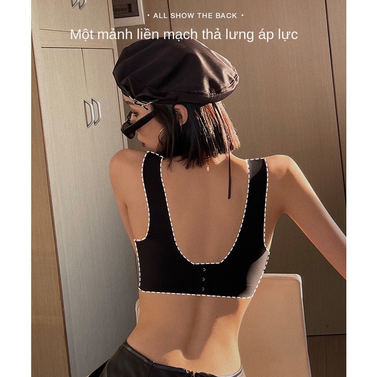 Đồ Lót Liền Mạch Hình Chữ U Áo Bra Lót Nữ Nâng Ngực Đẹp Trở Lại Của Phụ Nữ Mùa Hè Mỏng Mềm Vòng Thép Lớn Hở Lưng