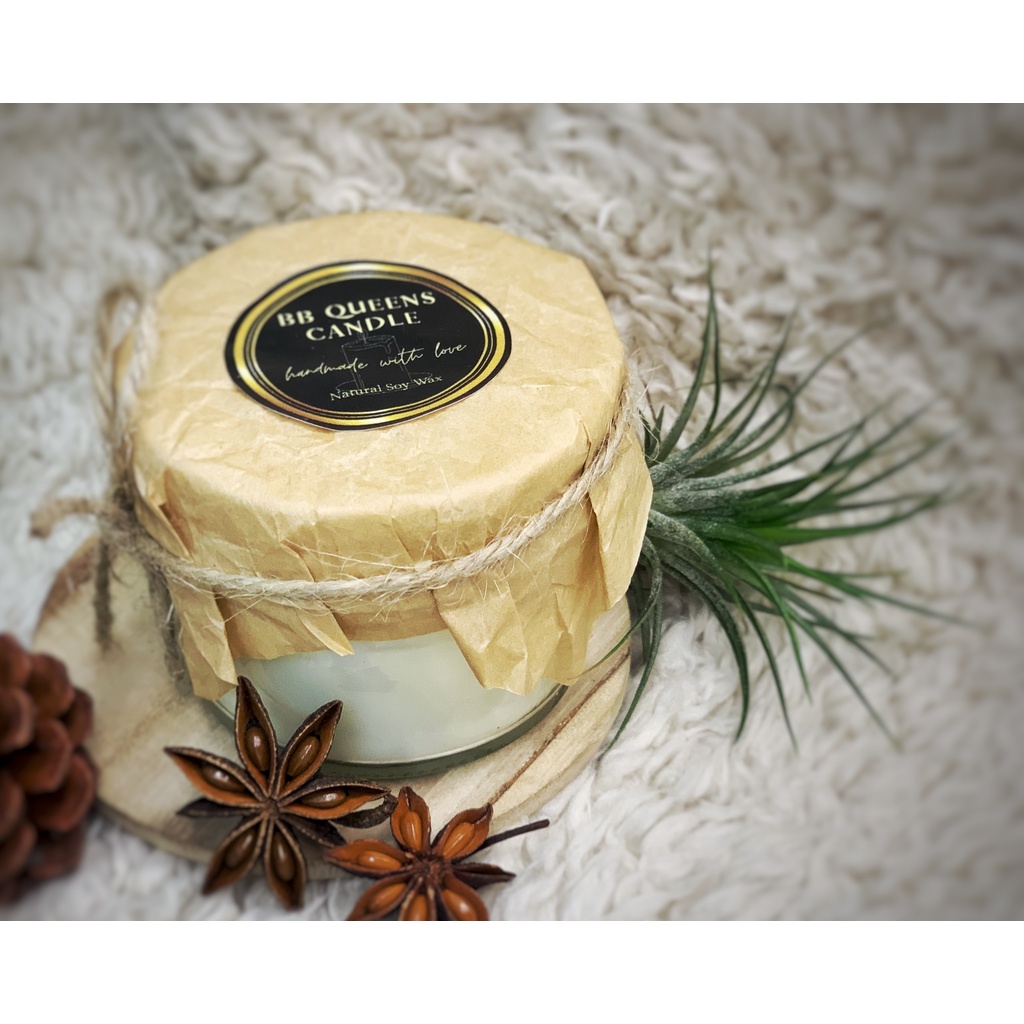 Nến Thơm Handmade hũ 100gr BB Queens an toàn không khói _ Tinh dầu thiên nhiên