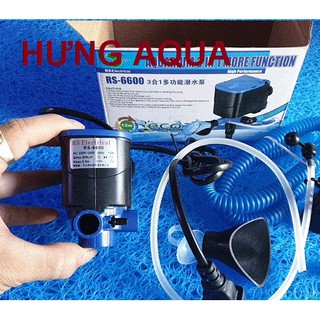Máy bơm bể cá RS 6600 12W - máy bơm nước bể cá cảnh, bơm nước hồ cá chạy êm tiết kiệm điện