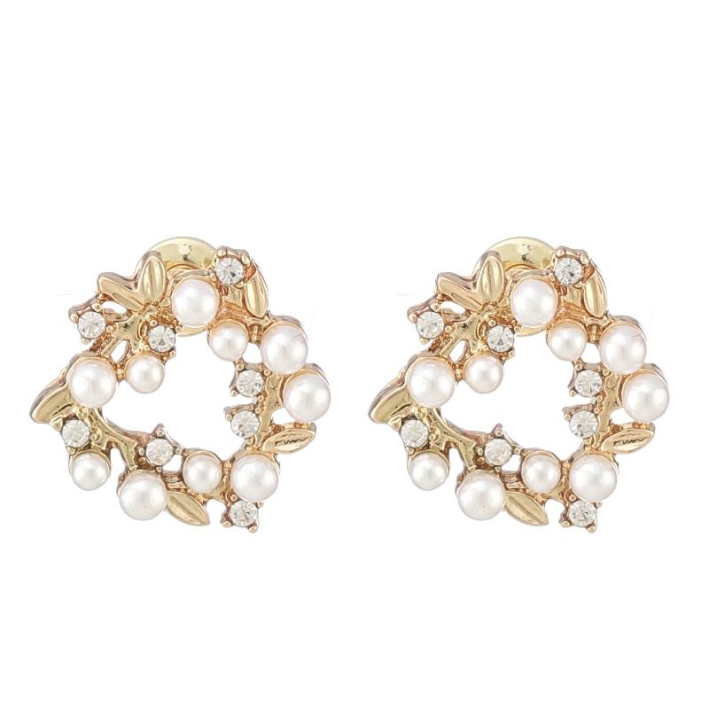 Bông Tai Mạ Bạc 925 Hình Vòng Hoa Đơn Giản Thanh Lịch