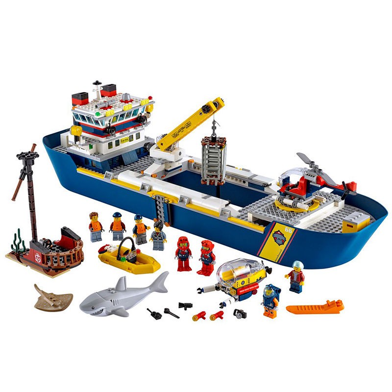 [Đảm bảo hàng chính hãng] Đồ chơi trẻ em LEGO / City Series 60266 Ocean Adventure Big Wheel