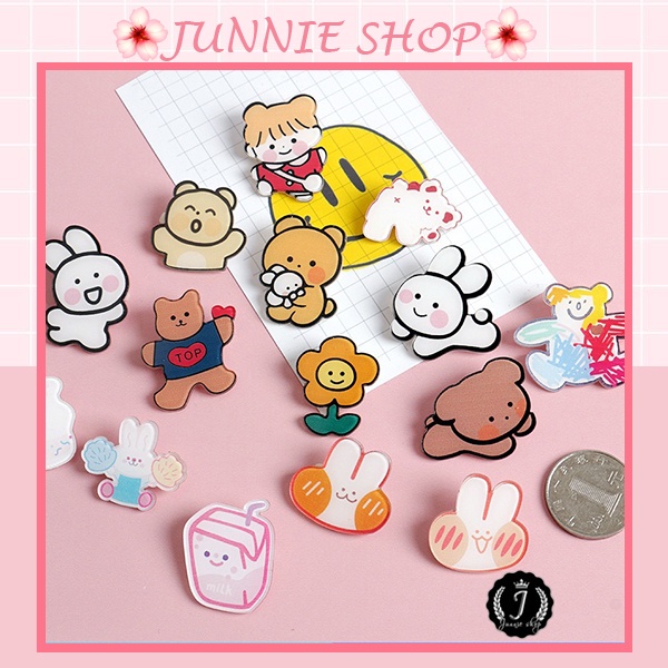 Phụ kiện cài trang trí áo, balo, túi ví xinh xắn Junnie Shop DC24