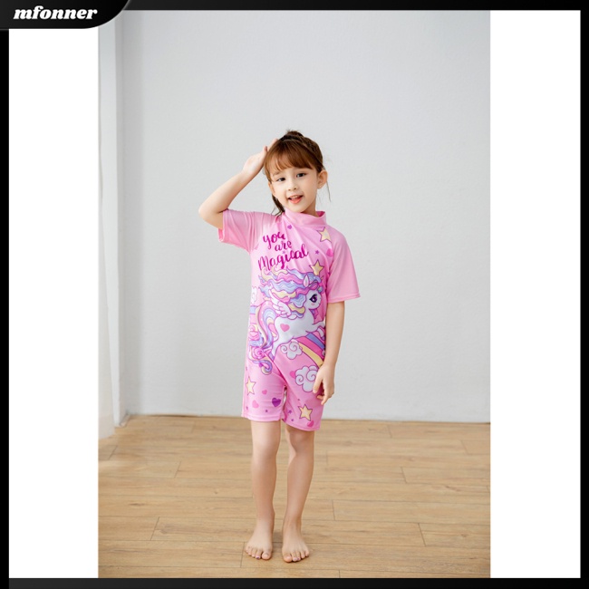 Bộ Đồ Bơi Một Mảnh Không Thấm Nước In Hoạt Hình Dễ Thương Cho Bé Từ 3-11 Tuổi