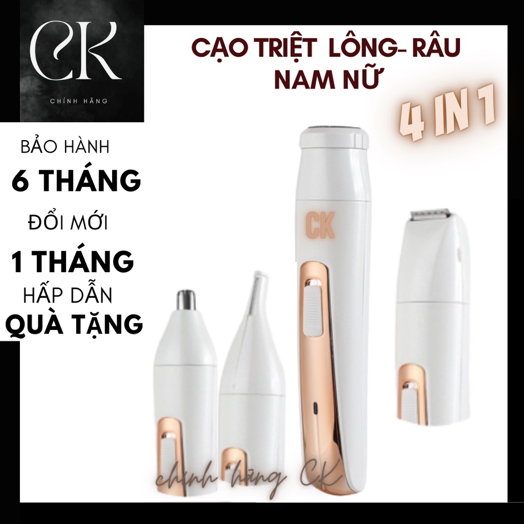 máy tỉa lông đa năng - kiểu máy cạo lông 4in1 có thể cạo lông tay chân nách tỉa mày hoặc tóc mái