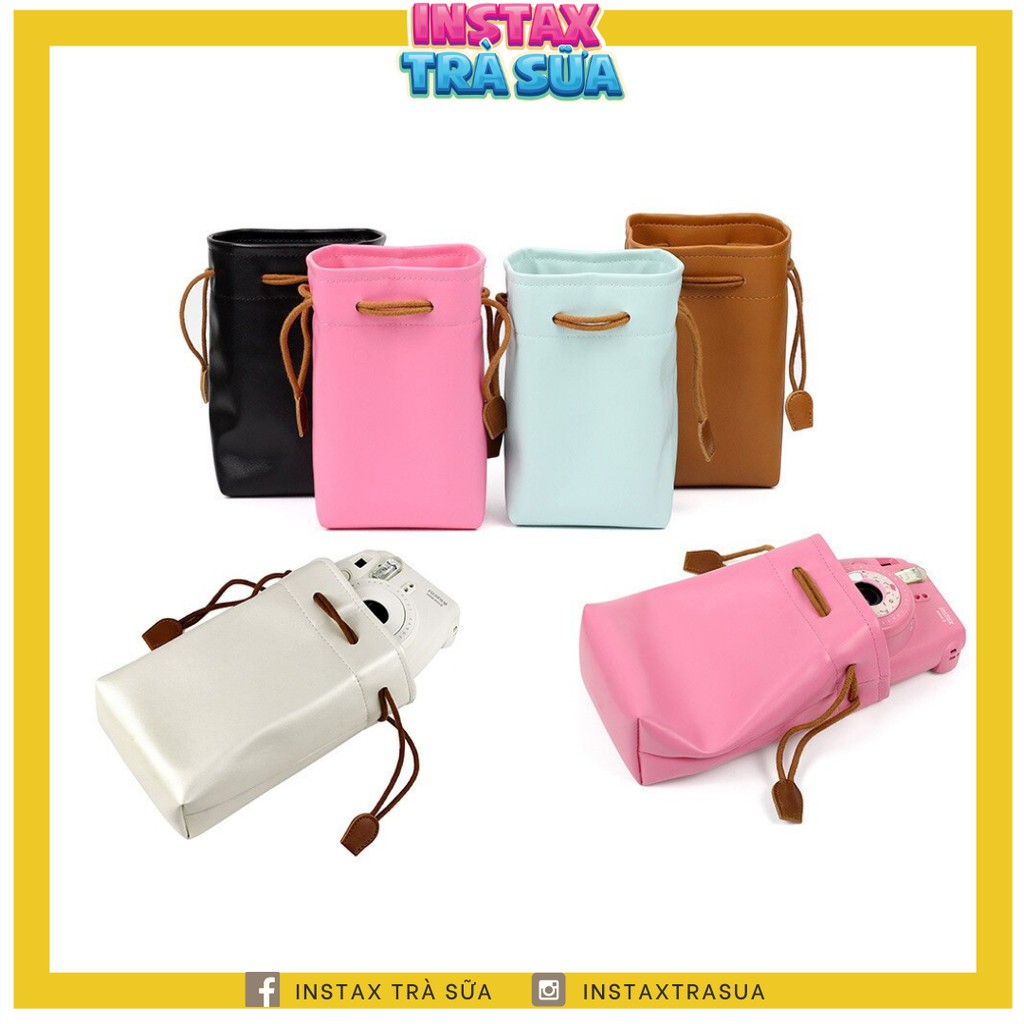 TÚI DA PU, TÚI RÚT ĐỰNG MÁY ẢNH INSTAX MINI (CAMERA BAG)