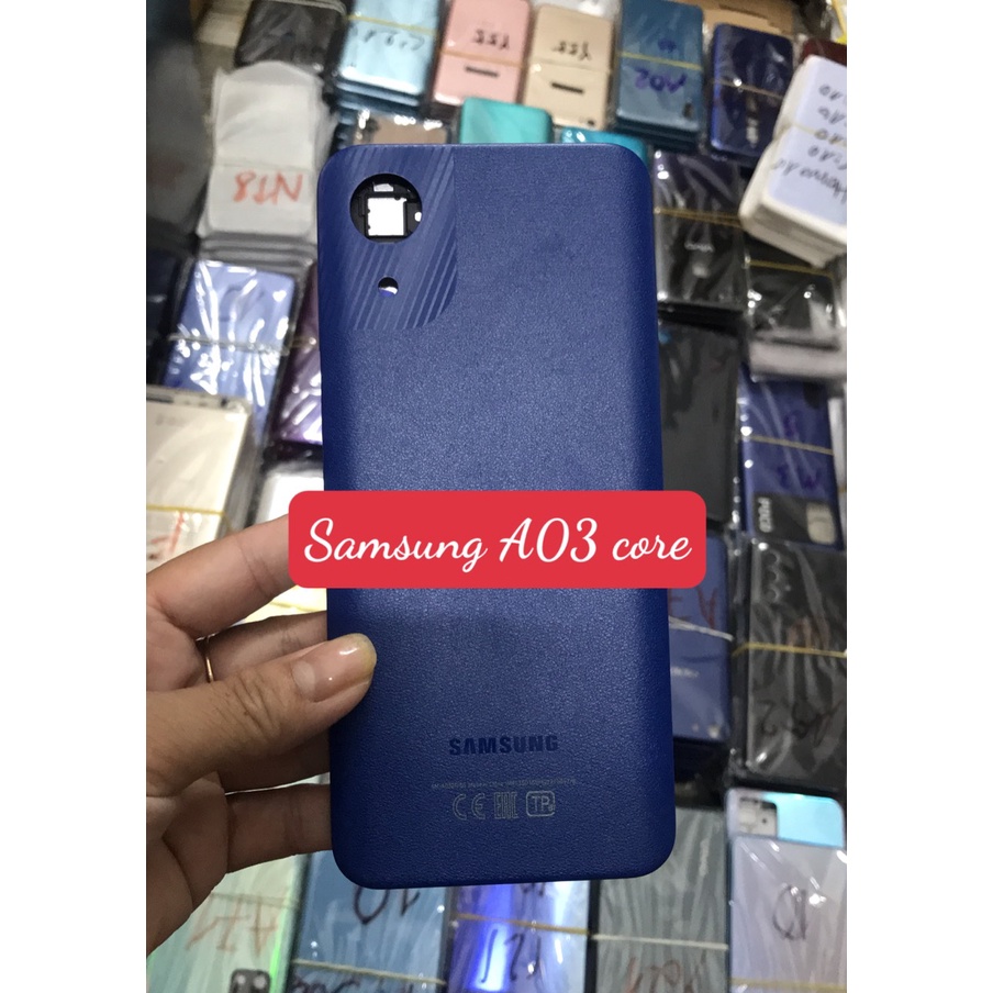 Bộ vỏ Điện thoại Samsung Galaxy A03 Core zin kèm kính camera,nút bấm