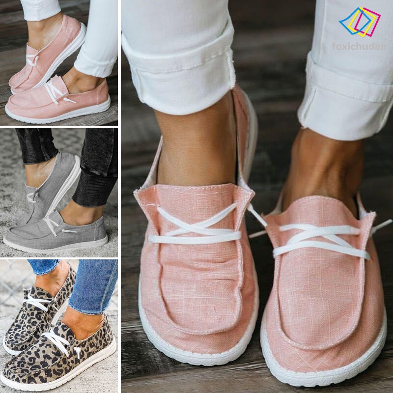 Giày Loafer Nữ Đế Bệt Chống Trượt Chất Liệu Thông Thoáng