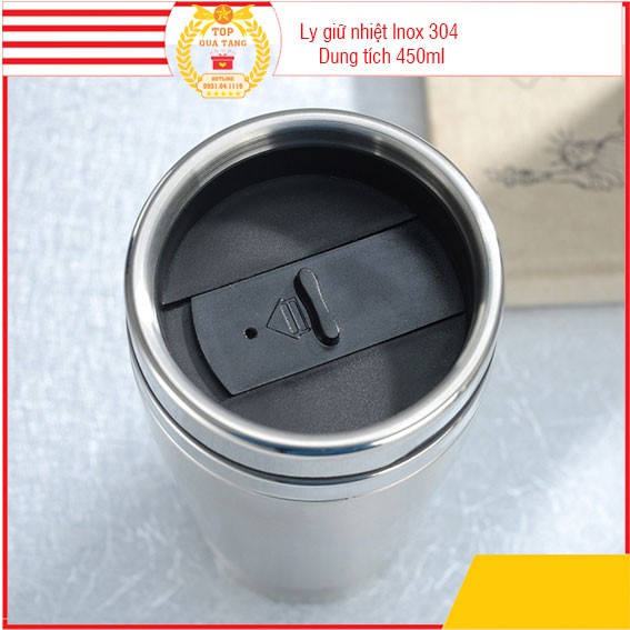 Cốc đựng coffee | Ly giữ nhiệt 450ml 3 lớp Inox 304 giữ lạnh lên đến 4 - 6h thích hợp đựng trà cafe mang đi