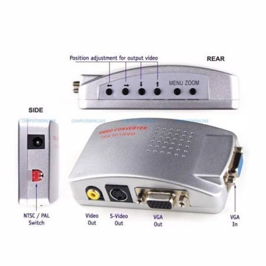 Box Chuyển TÍN HIỆU VGA SANG AV  - CAO CẤP