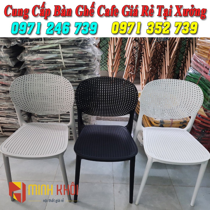 Ghế nhựa cafe, ghế nhựa quán trà sữa giá rẻ