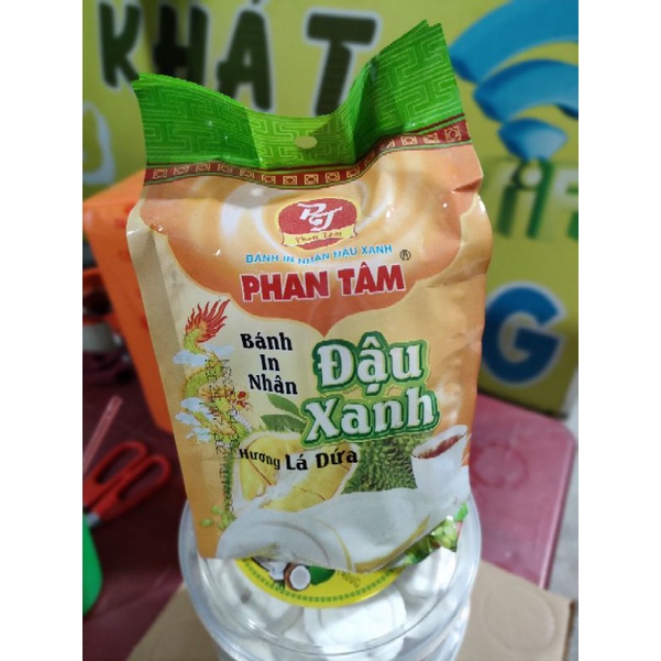 COMBO 5 GÓI BÁNH IN PHAN TÂM NHÂN ĐẬU XANH HƯƠNG LÁ DỨA - gói 400gr