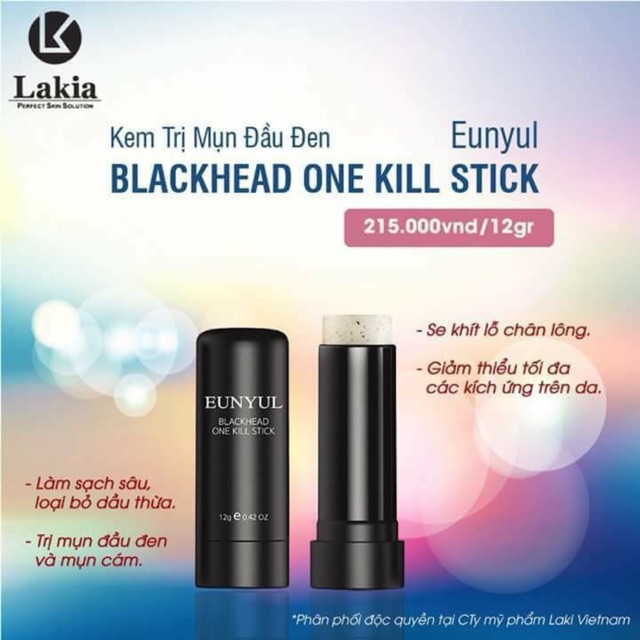 SÁP LĂN TẨY MỤN ĐẦU ĐEN EUNYUL BLACKHEAD ONE KILL STICK