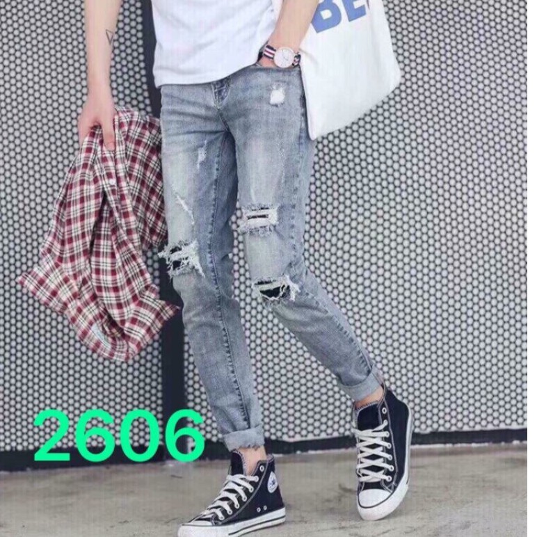 QUẦN JEAN NAM MẪU RÁCH 2606