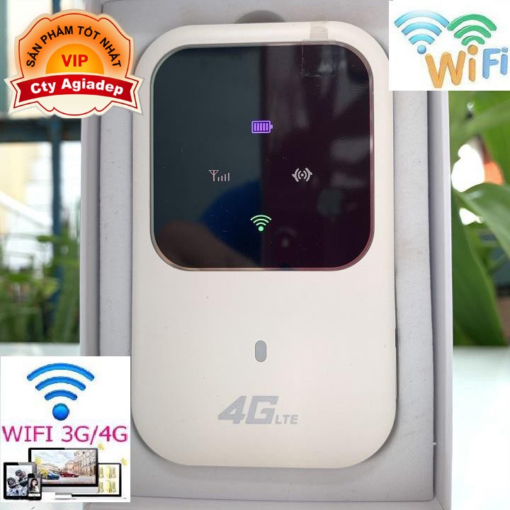 Bộ phát sóng wifi 4G từ sim- Cục phát wifi mini cầm tay -Phát wifi 4G AGD LTE Hàng hiệu ,tốc độ cực cao 150 Mbps