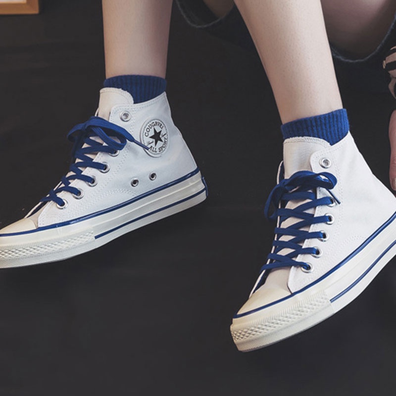 Giày Thể Thao Vải canvas Cổ Cao Thời Trang Phong Cách Cho Nữ