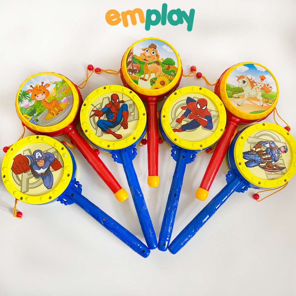 Đồ chơi trống lắc cao cấp Emplay cho bé vui chơi thỏa thích, đồ chơi giáo dục chất liệu nhựa ABS an toàn