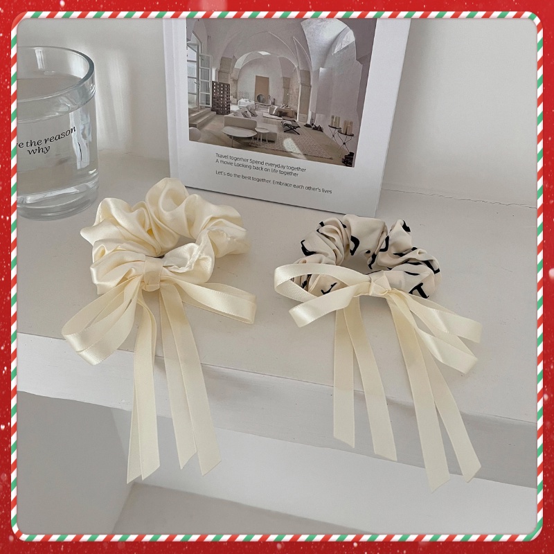 Scrunchies Cột Tóc Buộc Tóc LIN Đính Nơ Sang Trọng