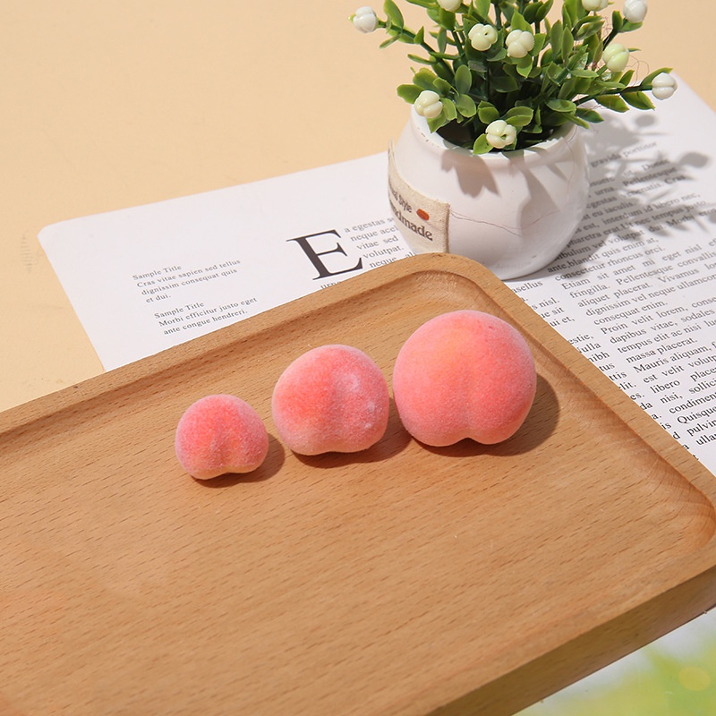 Set 25 Quả Đào Mini 2cm/2.5cm/3.5cm Dùng Trang Trí Đa Năng