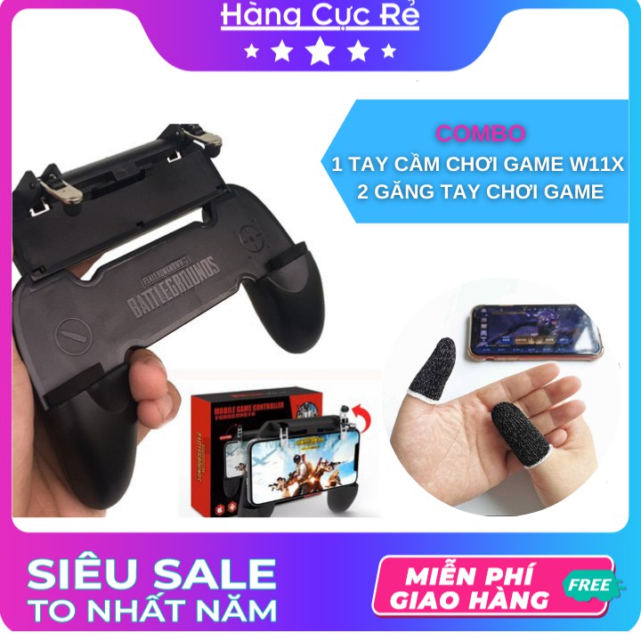 Combo 1 Tay cầm chơi game W11X và 2 Găng tay chơi game - Shop Hàng Cực Rẻ