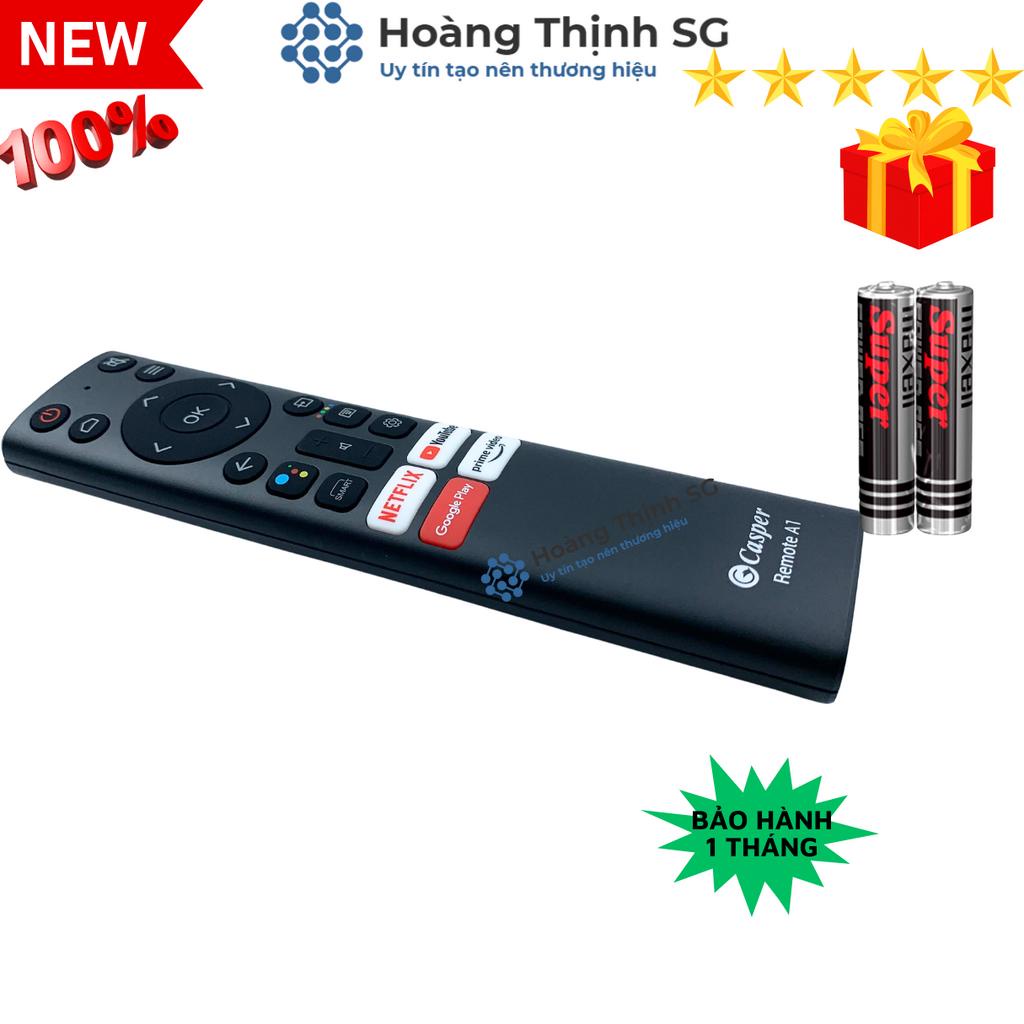 Remote điều khiển tivi Casper A1, Điều Khiển TV Casper Internet Có Giọng Nói - Tặng kèm pin