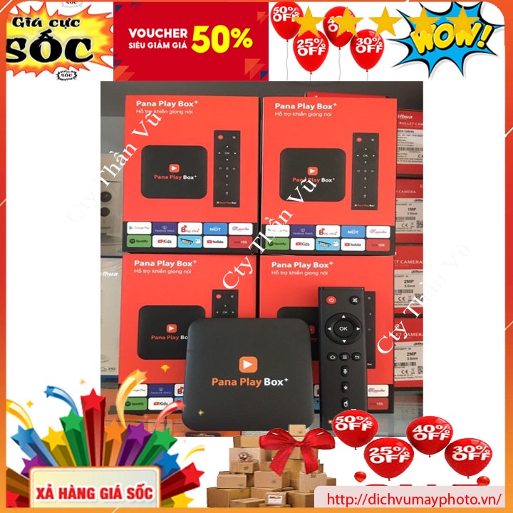 Tivi Box Pana Play Box Ram 4GB Rom 8GB truyền hình bản quyền