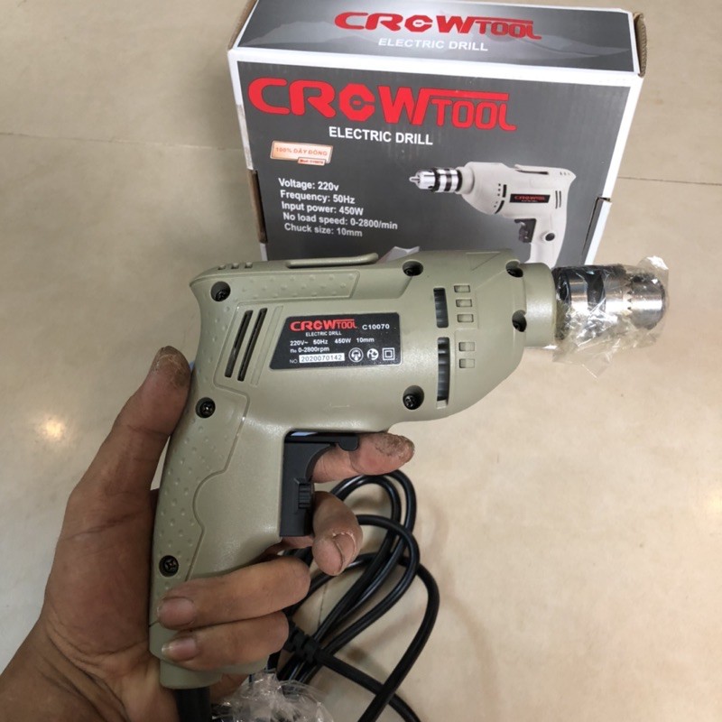 lmáy khoan bắn vít cầm tay Crowntool C10070 lõi đồng 100% Tặng kèm mũi vít