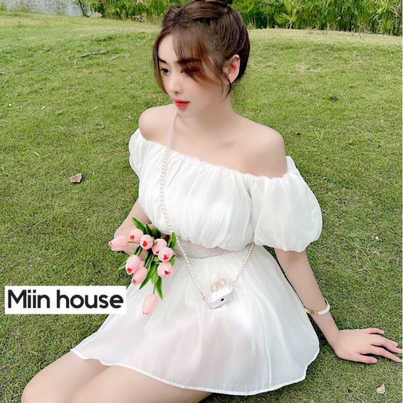 Áo trễ vai nhún chỉ eo | BigBuy360 - bigbuy360.vn