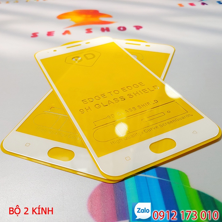 Ốp lưng OPPO F1S A59 viền nhựa dẻo chống sốc - Mặt lưng nhám - Kính full màn 9D