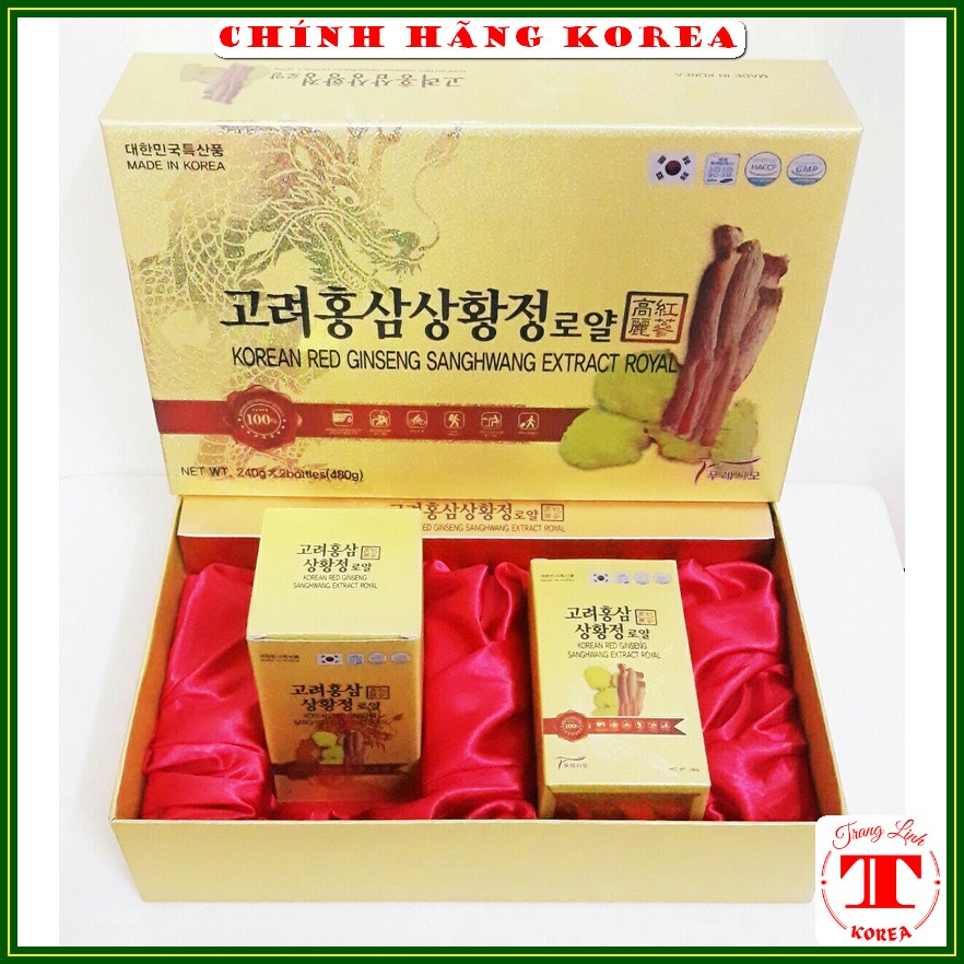 Cao sâm nấm thượng hoàng Sanghwang, hộp 2 lọ - Cao hồng sâm thượng hạng tăng đề kháng, phòng ung thư, u bướu - tranglinh