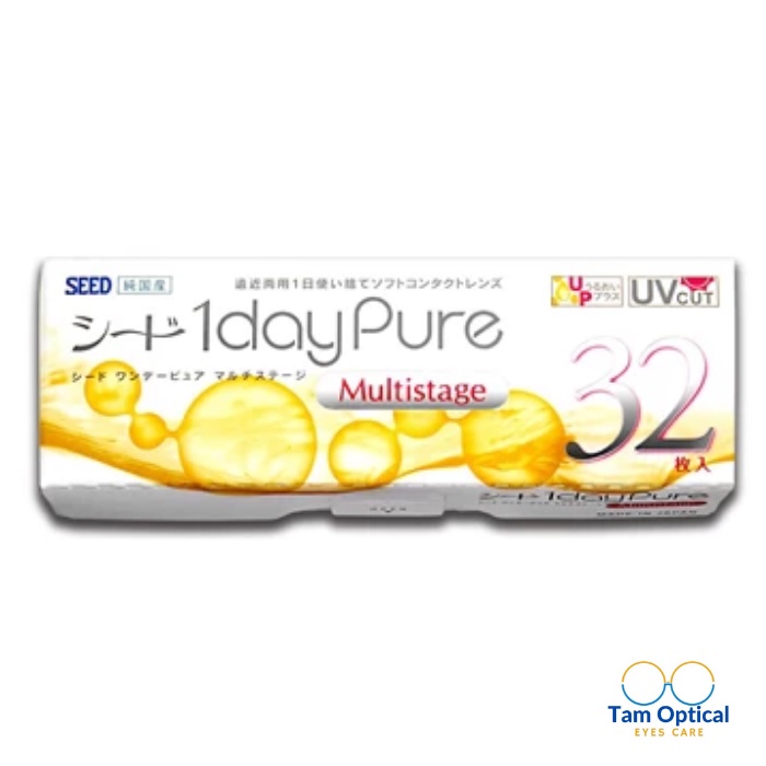Kính Áp Tròng 1-day 2 tròng SEED 1DAY PURE Multistage UV (32 pcs)