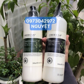 Bộ dầu gội - xả siêu dưỡng ẩm Freecia Golden Olive Oil 500mlx2