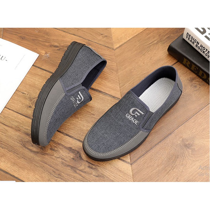Giày lười nam phối màu thời trang | BigBuy360 - bigbuy360.vn