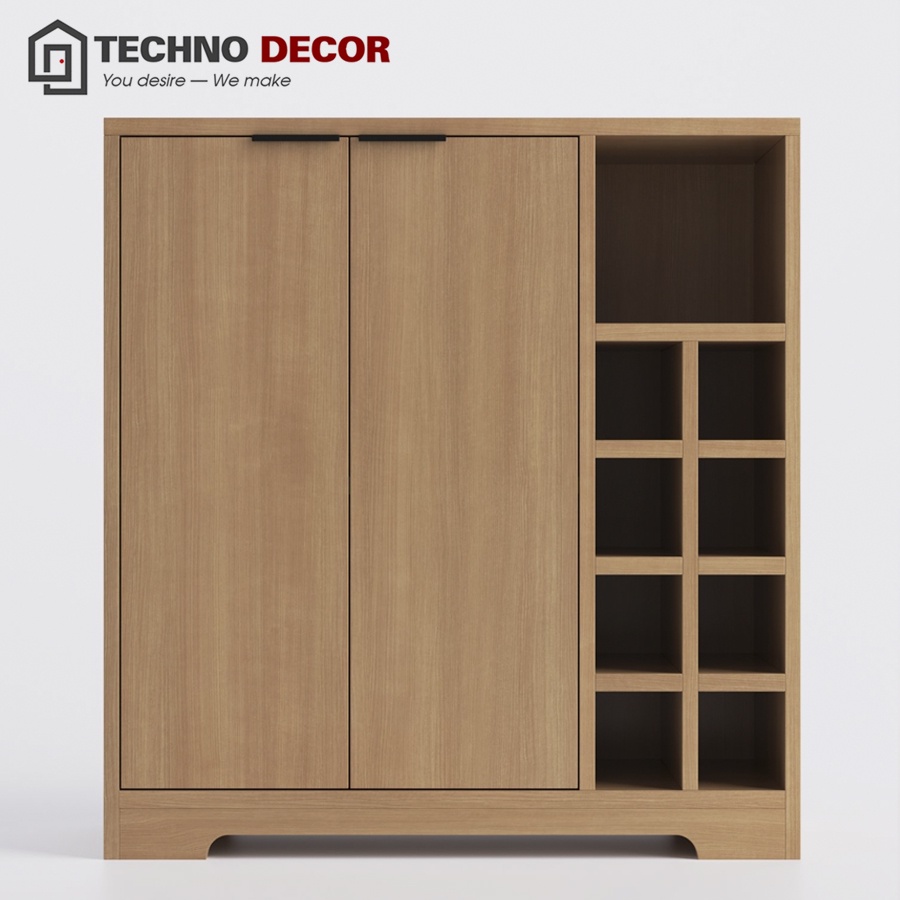 Tủ Gỗ Đa Năng 2 Cánh 9 Ngăn Dễ Dàng Tháo Lắp Decor Phòng Khách TechnoDecor Kệ Gỗ Nhiều Ngăn