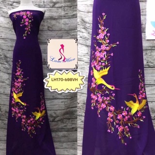 Vải áo dài thêu cao cấp