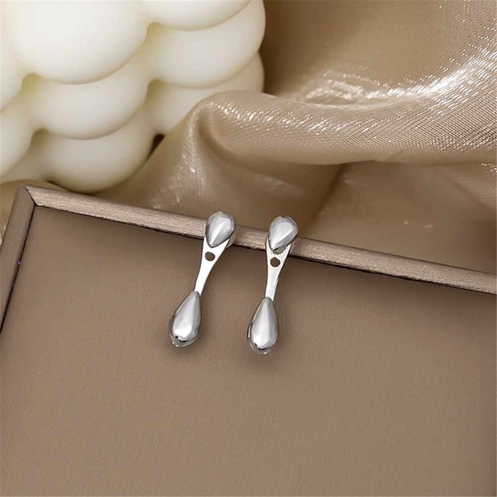 1 đôi bông tai S925 hình giọt nước đơn giản phong cách Hàn Quốc cho nữ