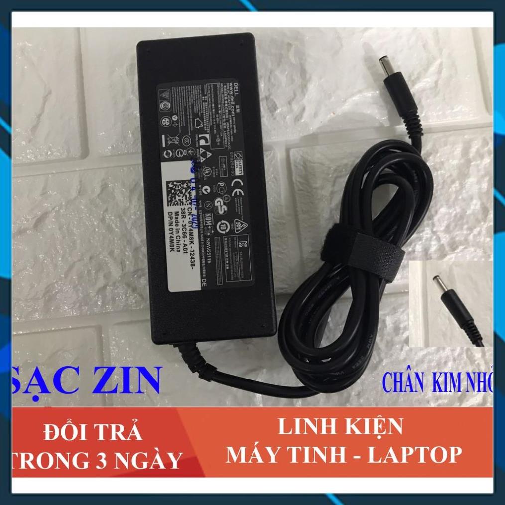 Sạc Laptop Dell 19.5V - 4.62A - 90W Chân Kim Nhỏ cho Dell 5568 3558 3458 Card Rời | FREE SHIP ĐƠN TỪ 50K