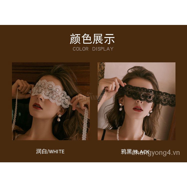 (Hàng Mới Về) Mặt Nạ Che Nửa Mặt Phối Ren Màu Trắng Quyến Rũ Cho Nữ | BigBuy360 - bigbuy360.vn