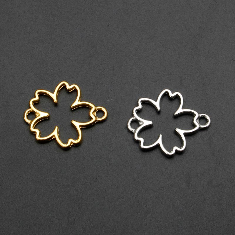 Sa Set 10 Mặt Dây Chuyền Hình Hoa Anh Đào Bằng Kim Loại