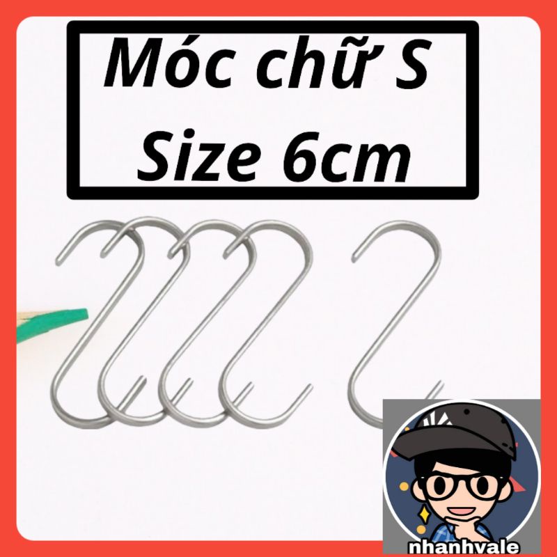 Móc chữ S INOX 6cm