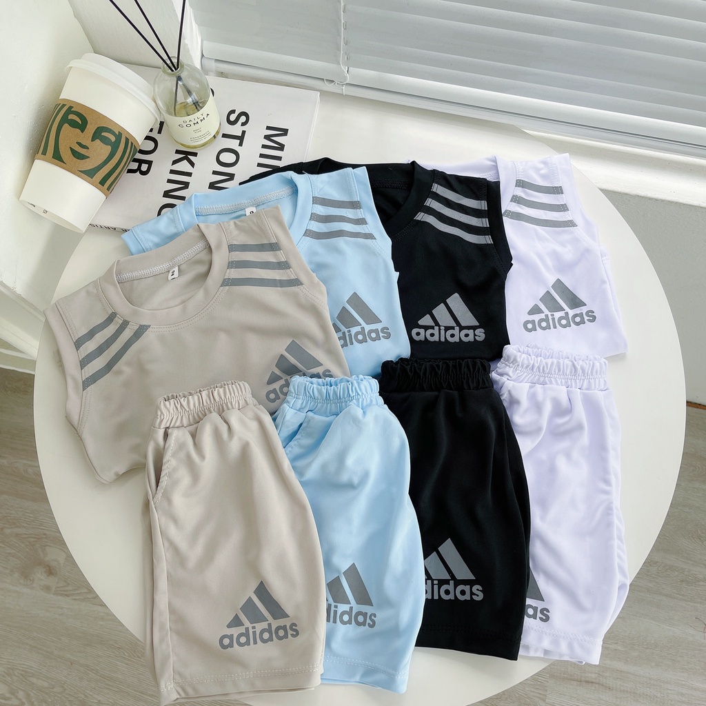 Bộ Ba Lỗ Bé Trai, Bé Gái A di đát SUMO KIDS Vải Thun Lạnh Basic Nhiều Màu, Bộ Quần Áo Cho Bé 3 Lỗ Mặc Hè Thoáng Mát