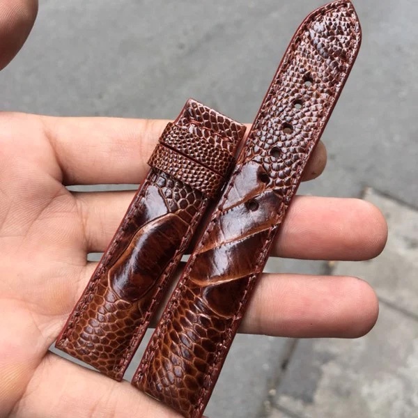 Dây đồng hồ da ĐÀ ĐIỂU THẬT cao cấp khóa cài nhiều Size 12 14 15 16 18 19 20 21 22 24mm