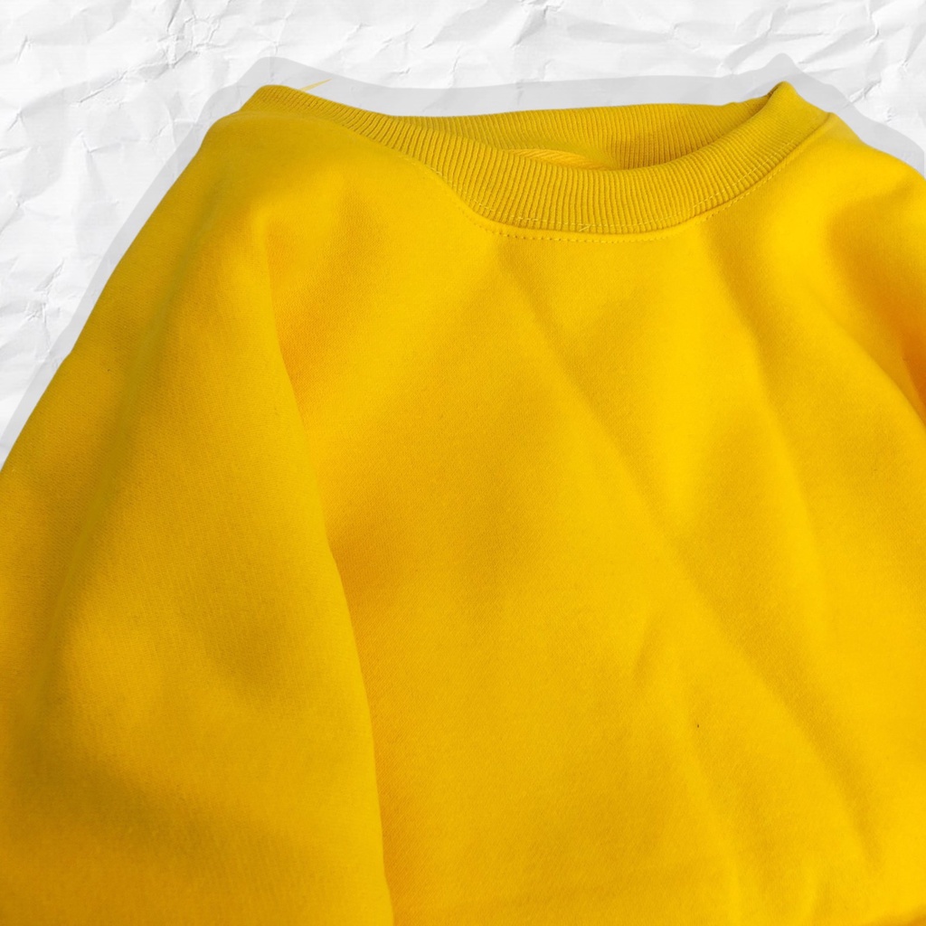 Áo Sweater lót lông nam nữ MEANSTORE nỉ oversize Unisex form rộng Ulzzang Hàn Quốc chất mềm mịn - Vàng, Nâu 5296