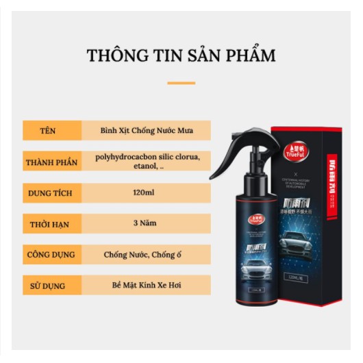 Xịt nano tạo hiệu ứng lá sen cho kính ô tô TrueFul