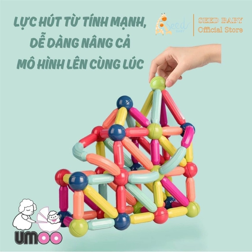 Bộ xếp hình nam châm từ tính Umoo tư duy logic dành cho bé - Seed Baby